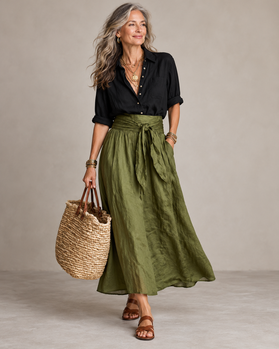 Camilla | Tie-Waist Midi Set