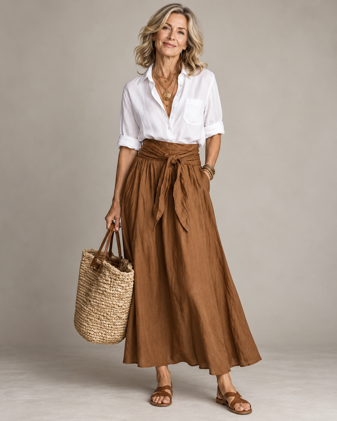 Camilla | Tie-Waist Midi Set