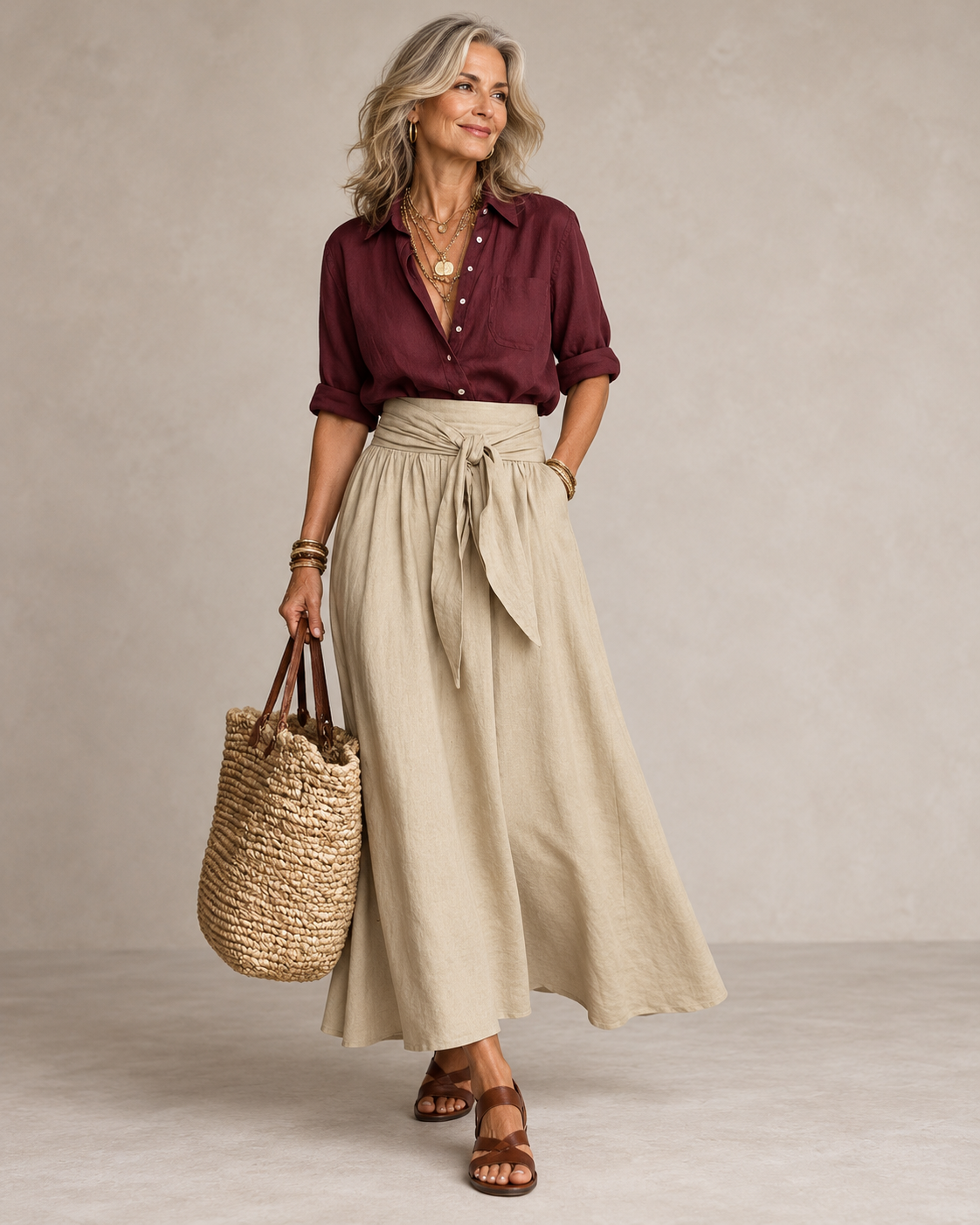 Camilla | Tie-Waist Midi Set