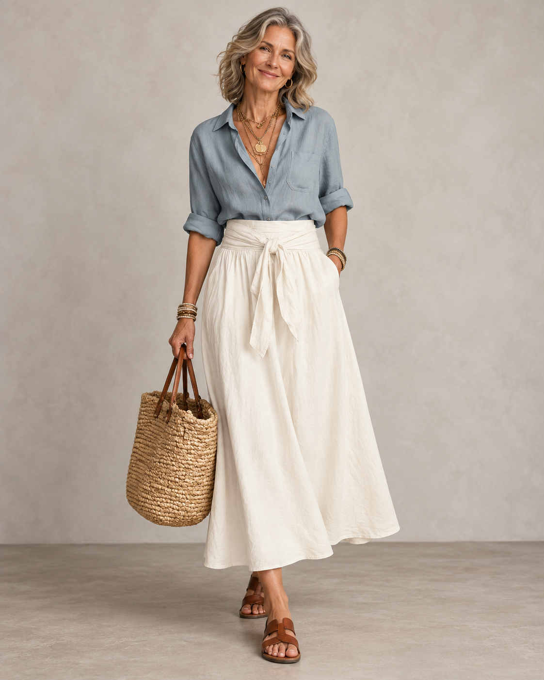 Camilla | Tie-Waist Midi Set