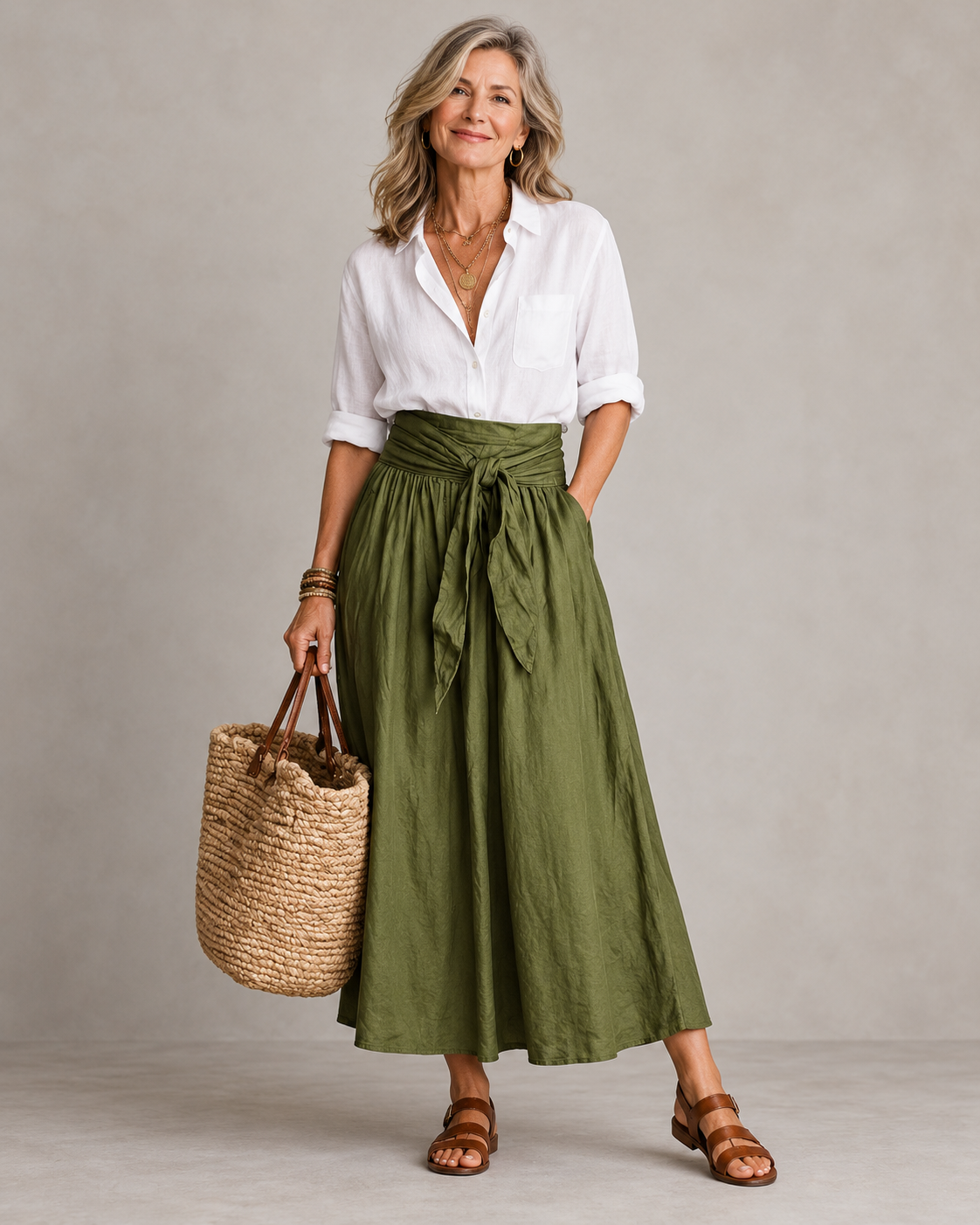 Camilla | Tie-Waist Midi Set